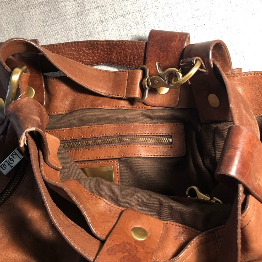 Kooba Brown Leather Bucket Bag with gold hardware - Picture 5 of 15